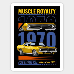 1970 Hemi Cuda Muscle Car Sticker